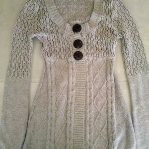 Daytrip Chunky Knit Sweater Beige Long Sleeves